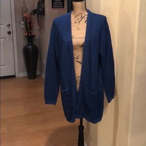 Blue with detail trim Sweater